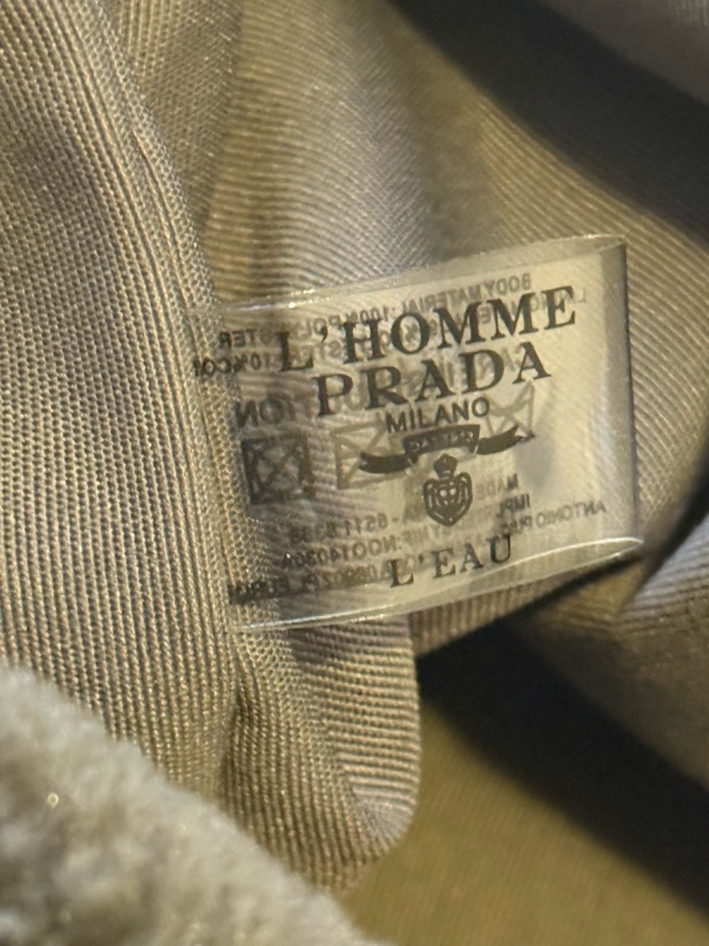 NEW Prada Beauty VIP (GWP) Gray Teddy Mini Tote Bag  | Soft Sherpa - Picture 2 of 5